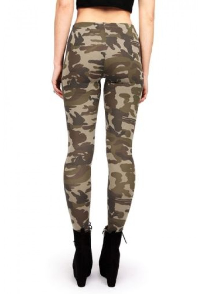 Women New Camouflage Leggings High Waist Rise Jeggings Fitted Camo ...