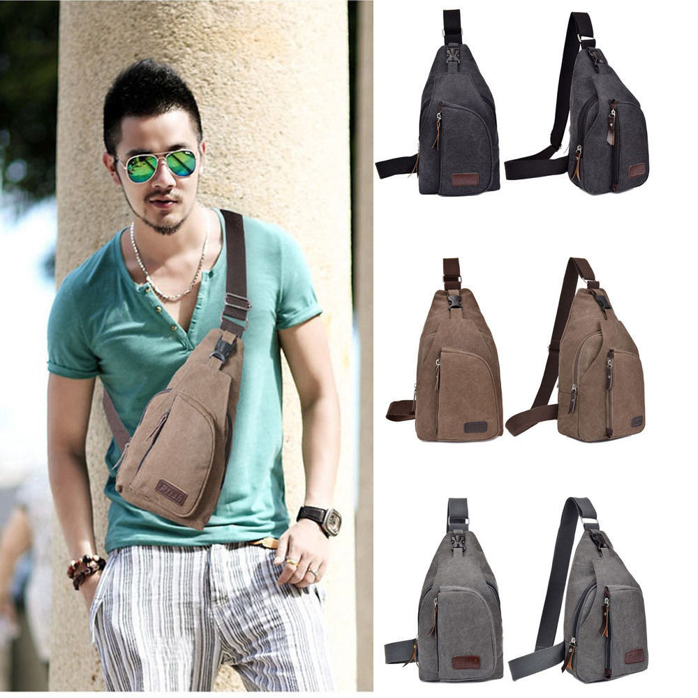 Men/'s Military Canvas Satchel Shoulder Bag Messenger Bag Travel Hiking Backpack